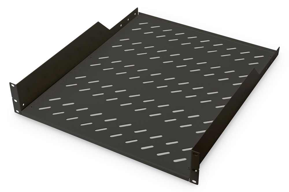 DIGITUS DN-19 TRAY-2-55-SW 19" 2U 483mm mély 25kg fekete fix polc