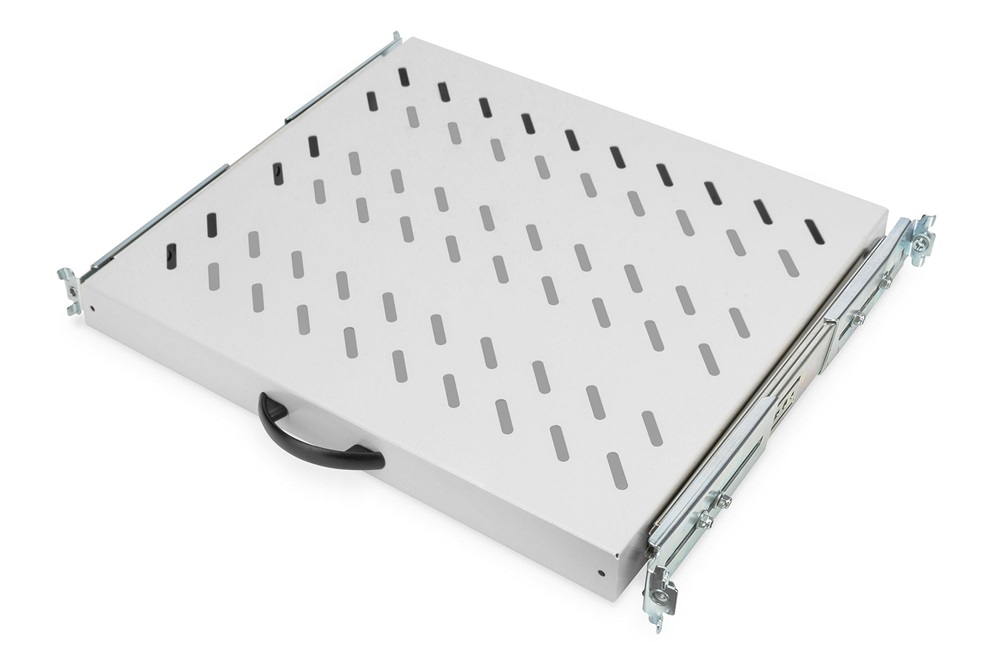 DIGITUS DN-19 TRAY-2-600 19" 1U 345mm mély 25kg szürke kihúzható polc