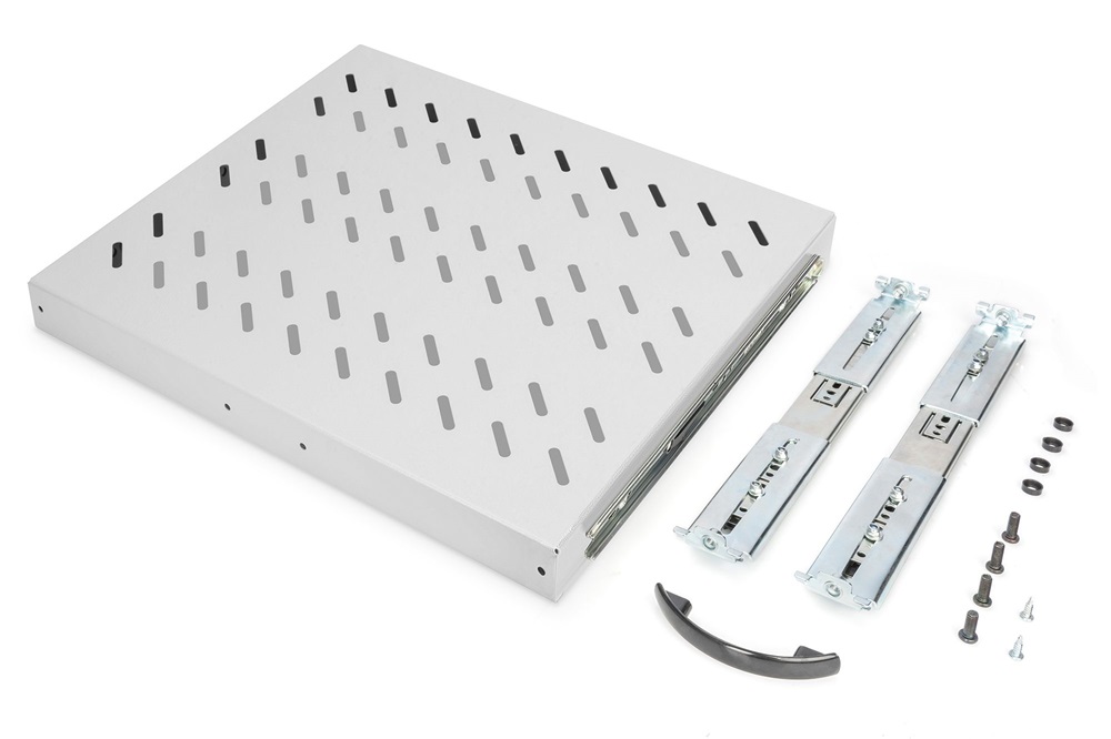 DIGITUS DN-19 TRAY-2-600 19" 1U 345mm mély 25kg szürke kihúzható polc