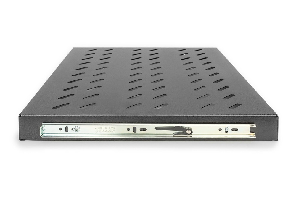 DIGITUS DN-19 TRAY-2-600-SW 19" 1U 345mm mély 25kg fekete kihúzható polc