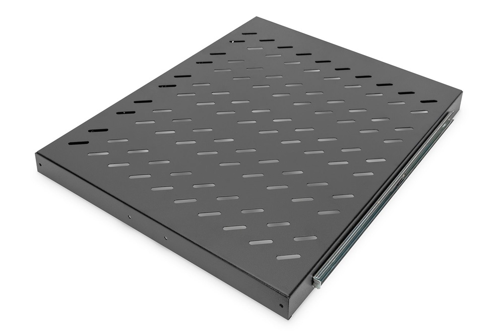 DIGITUS DN-19 TRAY-2-800SW 19" 1U 568mm mély 25kg fekete kihúzható polc