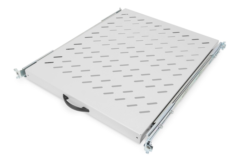 DIGITUS DN-19 TRAY-2-800 19" 1U 568mm mély 25kg szürke kihúzható polc