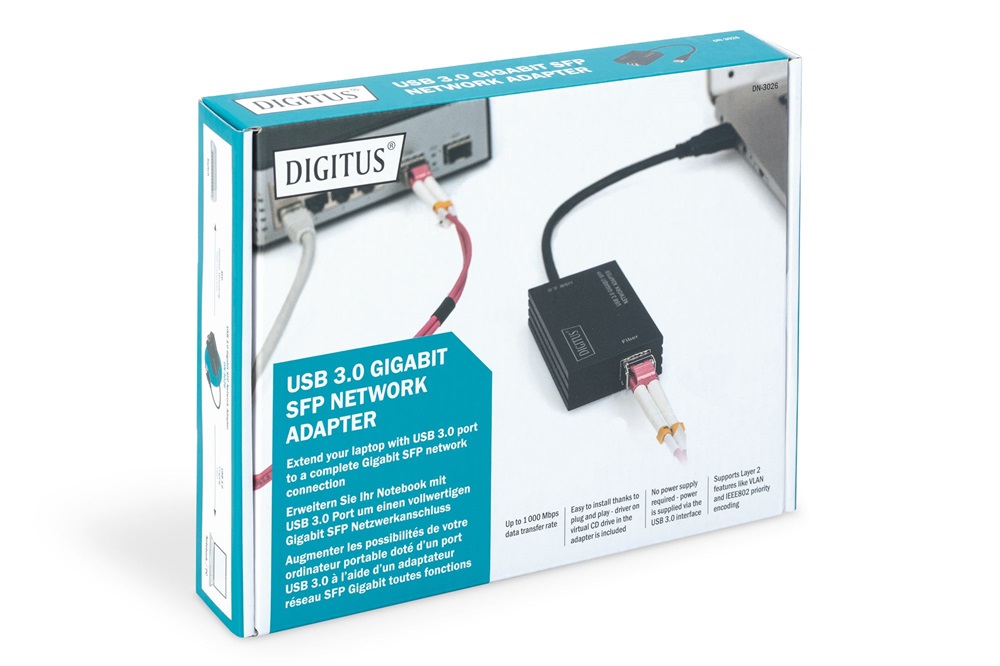 DIGITUS DN-3026 USB 3.0 Gigabit SFP hálózati adapter