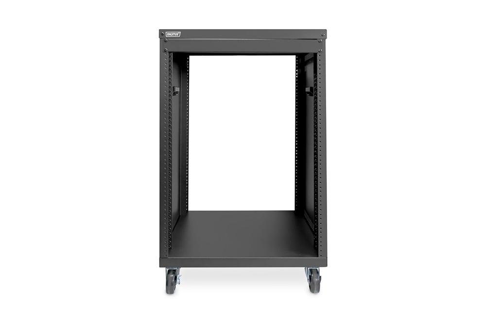 DIGITUS DN-48001 19" 16U 780x507x460mm lapraszerelt fekete hálózati szekrény kerekekkel