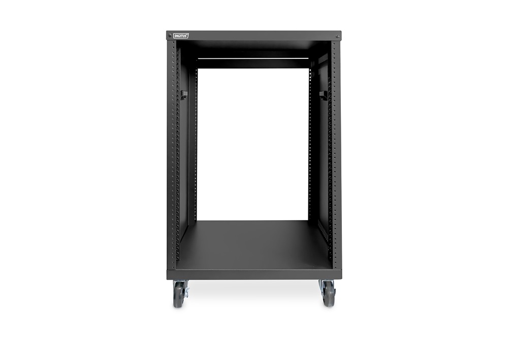 DIGITUS DN-48001 19" 16U 780x507x460mm lapraszerelt fekete hálózati szekrény kerekekkel