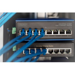 DIGITUS DN-650108 8x 10/100Mbps FE Lan port PoE 200W nem menedzselhető ipari switch