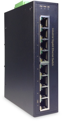 DIGITUS DN-651108 8port GbE DIN sínre szerelhető ipari switch