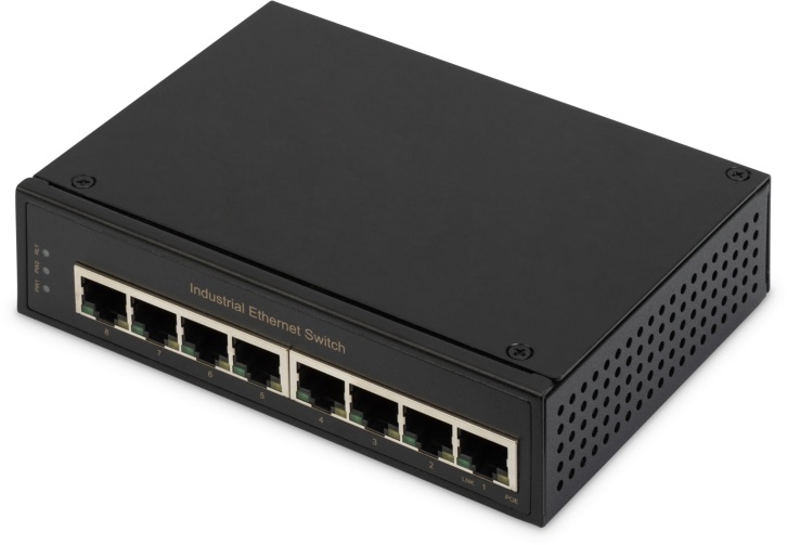 DIGITUS DN-651108 8port GbE DIN sínre szerelhető ipari switch