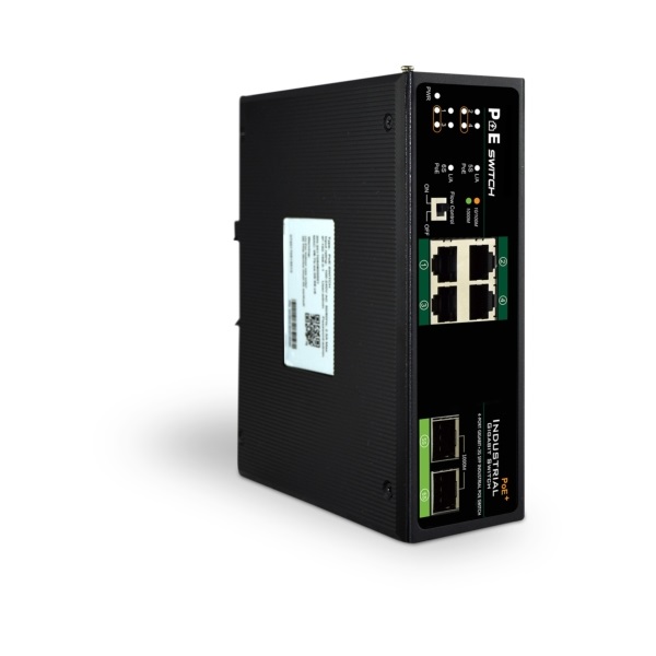 DIGITUS DN-651109 4-port PoE+ 2-port SFP DIN sínre szerelhető ipari switch