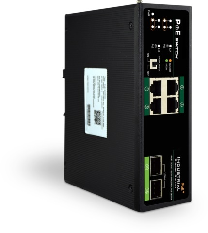 DIGITUS DN-651109 4-port PoE+ 2-port SFP DIN sínre szerelhető ipari switch