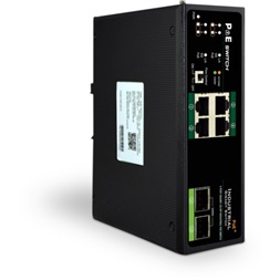 DIGITUS DN-651109 4-port PoE+ 2-port SFP DIN sínre szerelhető ipari switch