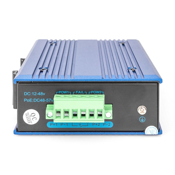 DIGITUS DN-651118 4x GbE Lan port 1x uplink port nem menedzselhető ipari switch