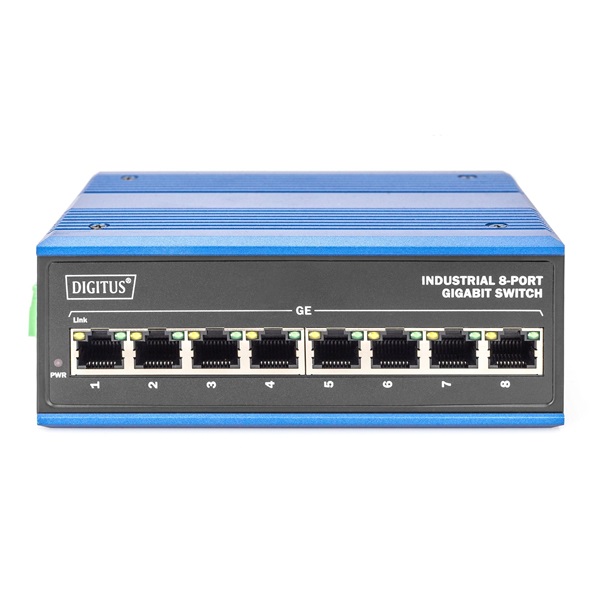 DIGITUS DN-651119 8x GbE Lan port nem menedzselhető ipari switch