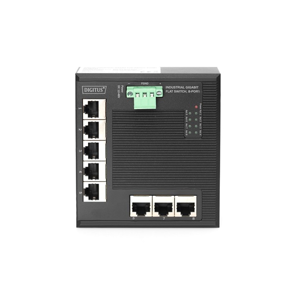 DIGITUS DN-651127 8x GbE Lan port nem menedzselhető ipari switch