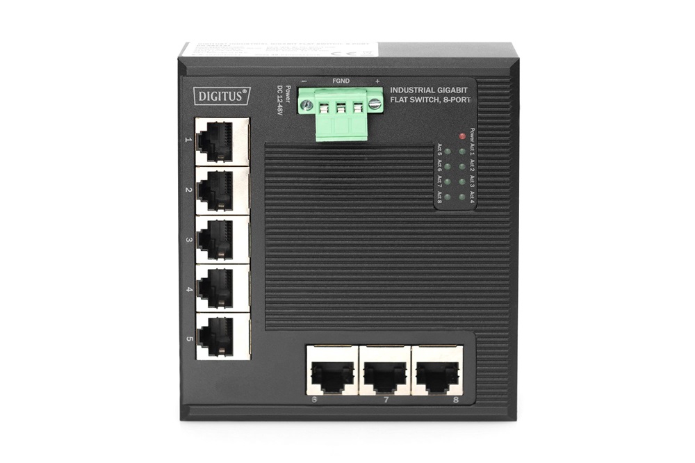 DIGITUS DN-651127 8x GbE Lan port nem menedzselhető ipari switch