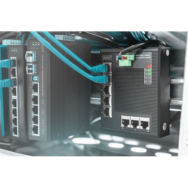 DIGITUS DN-651127 8x GbE Lan port nem menedzselhető ipari switch