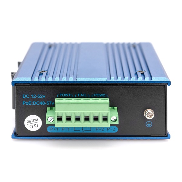 DIGITUS DN-651131 4x 10/100Mbps FE Lan port 1x SFP port PoE 100W nem menedzselhető ipari switch
