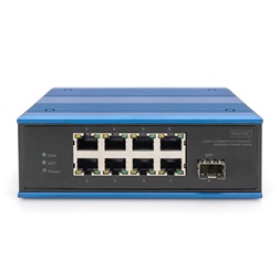 DIGITUS DN-651132 8x 10/100Mbps FE Lan port 1x SFP port nem menedzselhető ipari switch