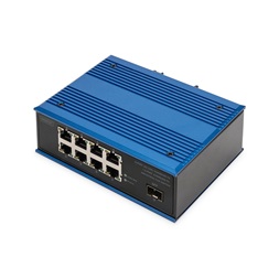 DIGITUS DN-651137 8x GbE Lan port 1x SFP port PoE 200W nem menedzselhető ipari switch