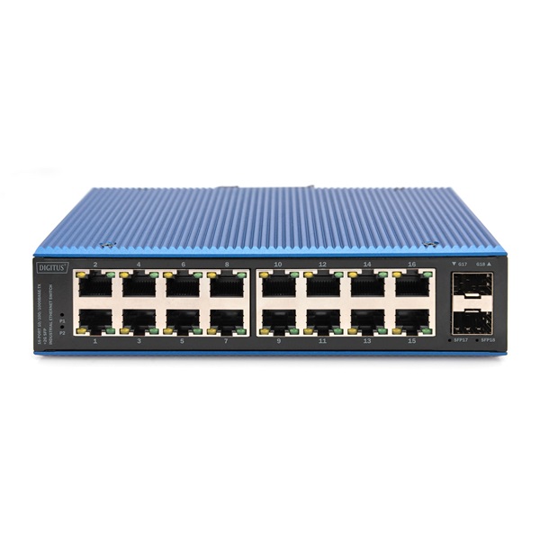 DIGITUS DN-651138 12x GbE Lan port 2x SFP port nem menedzselhető ipari switch