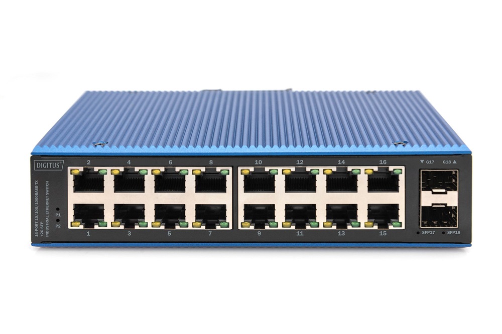 DIGITUS DN-651138 12x GbE Lan port 2x SFP port nem menedzselhető ipari switch