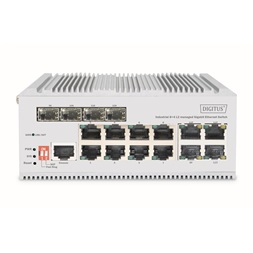 DIGITUS DN-651145 12x GbE Lan port 4x SFP port menedzselhető ipari switch