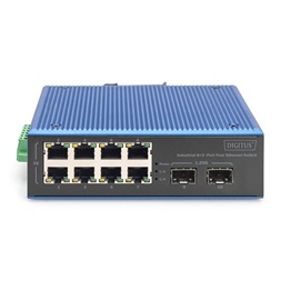 DIGITUS DN-651146 8x 10/100Mbps FE Lan port 2x SFP port menedzselhető ipari switch
