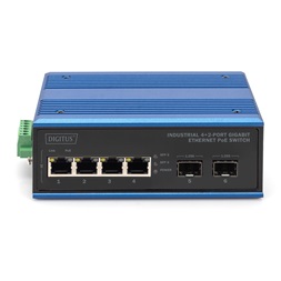 DIGITUS DN-651149 4x GbE Lan port 2x SFP PoE 100W port menedzselhető ipari switch