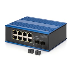 DIGITUS DN-651150 8x GbE Lan port 2x SFP port menedzselhető ipari switch