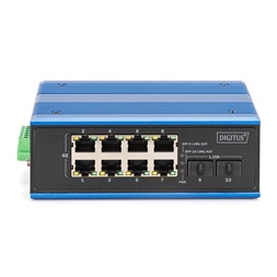 DIGITUS DN-651150 8x GbE Lan port 2x SFP port menedzselhető ipari switch