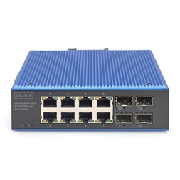 DIGITUS DN-651153 8x GbE Lan port 4x SFP port PoE 200W menedzselhető ipari switch