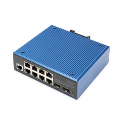 DIGITUS DN-651156 8x GbE Lan port 2x SFP port menedzselhető ipari switch