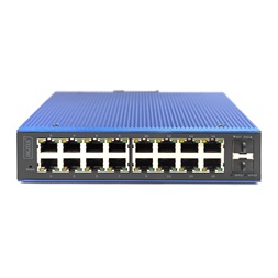 DIGITUS DN-651159 16x GbE Lan port 2x SFP port PoE 280W menedzselhető ipari switch