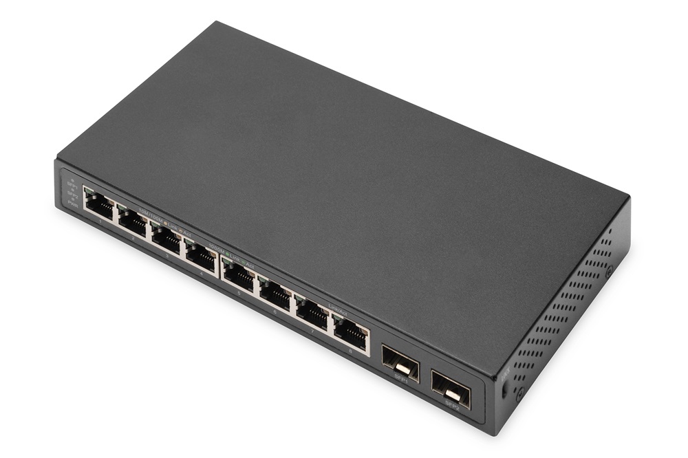 DIGITUS DN-80067 8x GbE Lan port 2x SFP port nem menedzselhető asztali switch