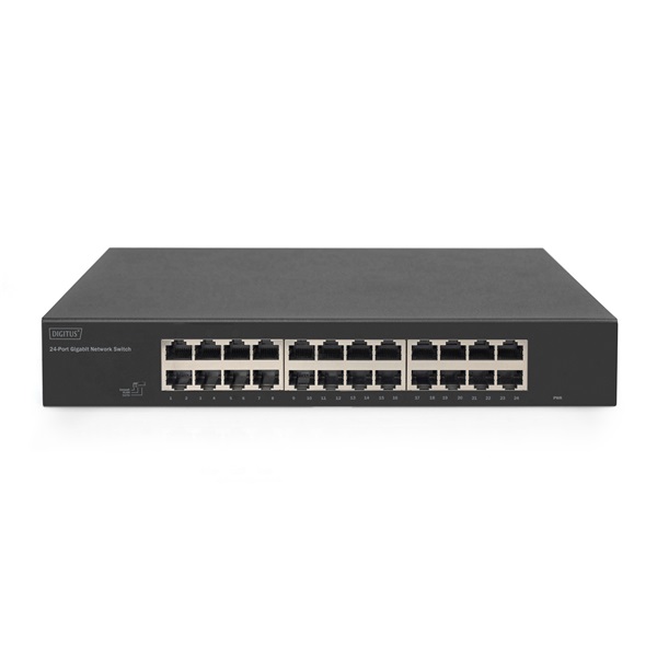 DIGITUS DN-80113-2 1U 19" 24x GbE Lan nem menedzselhető switch