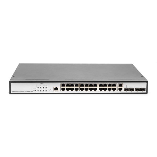 DIGITUS DN-80221-3 24x GbE Lan port 2x SFP port menedzselhető switch