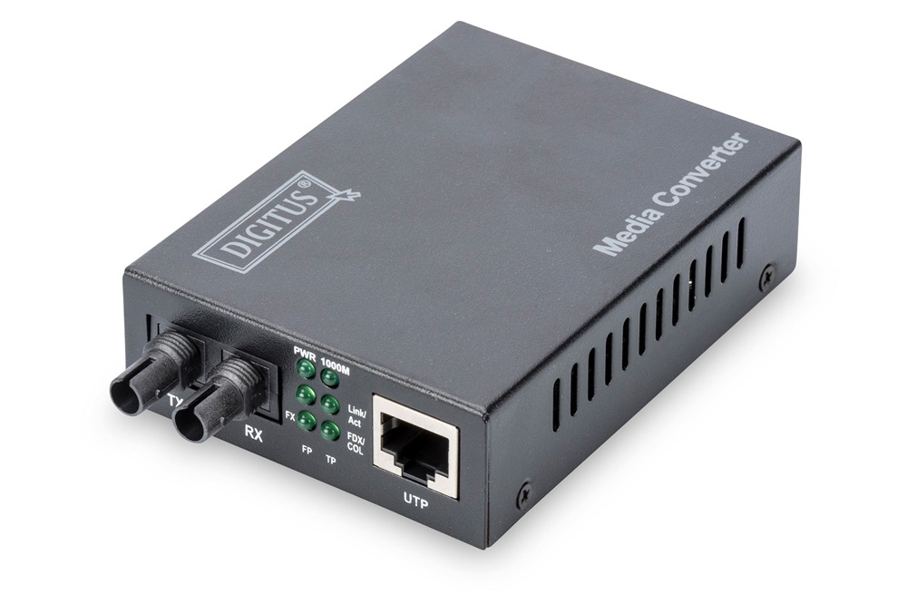 DIGITUS DN-82110-1 Gigabit 1x GbE Lan port 1x ST duplex média konverter