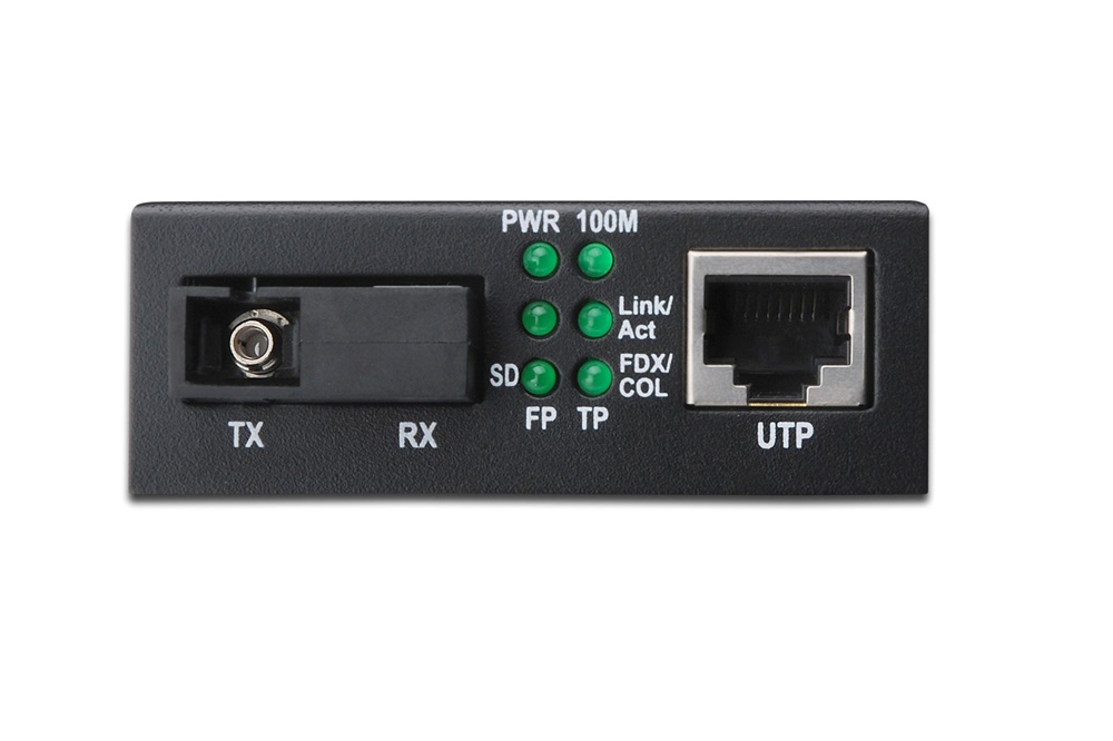 DIGITUS DN-82123 Gigabit monomódusú 1x GbE Lan port 1x SC simplex BiDi egyszálas Tx1550nm/Rx1310nm média konverter