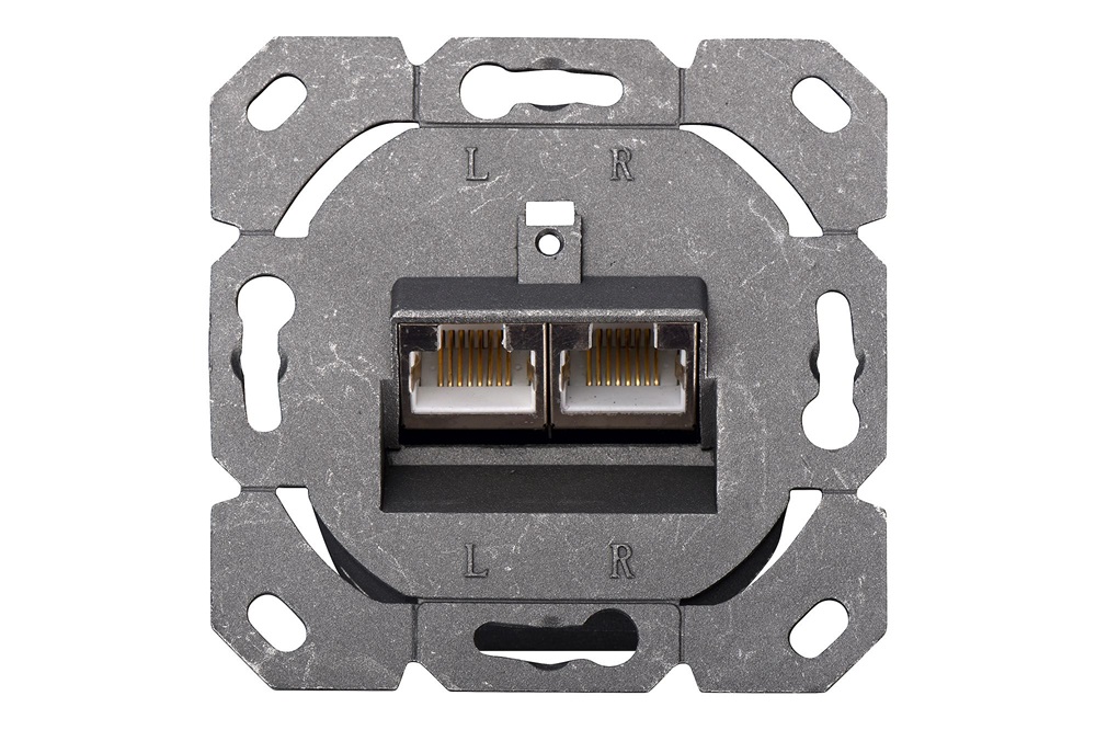 DIGITUS DN-9005-N Cat6 Modulo50 dupla süllyesztett aljzat 2xRJ45 árnyékolt csatlakozóval