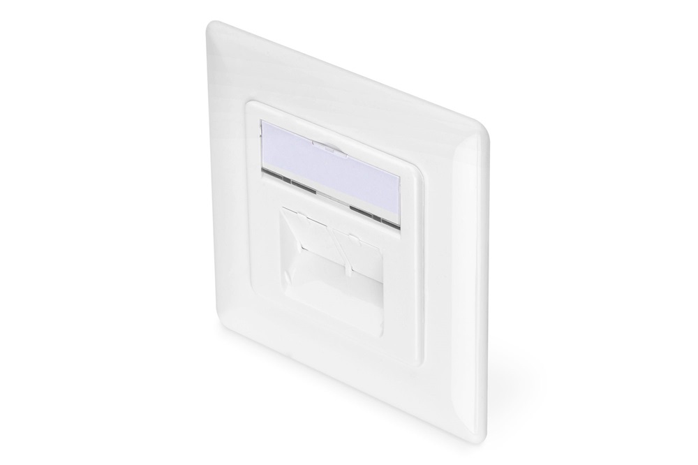 DIGITUS DN-9007-1 Cat6A Modulo50 dupla süllyesztett aljzat 2xRJ45 árnyékolt csatlakozóval