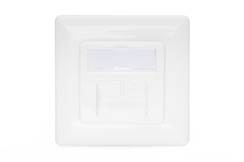 DIGITUS DN-9007-1 Cat6A Modulo50 dupla süllyesztett aljzat 2xRJ45 árnyékolt csatlakozóval