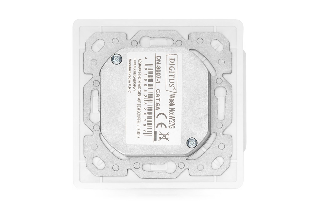 DIGITUS DN-9007-1 Cat6A Modulo50 dupla süllyesztett aljzat 2xRJ45 árnyékolt csatlakozóval