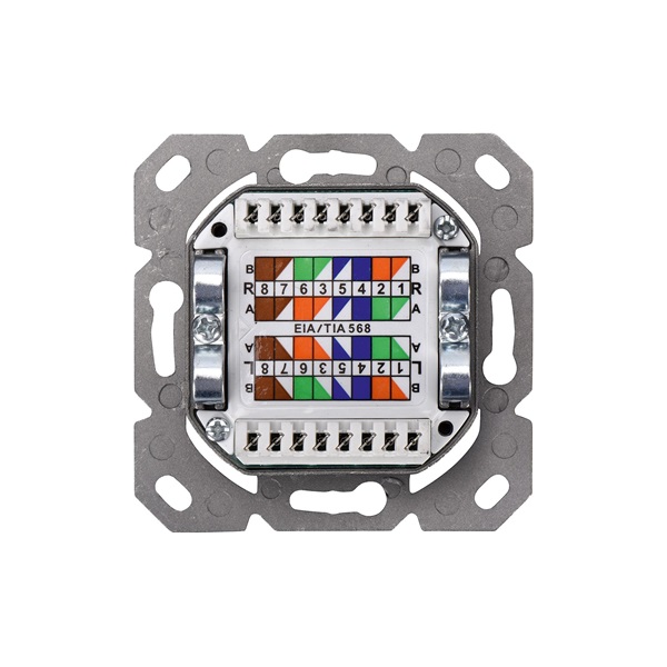 DIGITUS DN-9007-S-1 Cat6A Modulo50 dupla falon kívüli aljzat 2xRJ45 árnyékolt csatlakozóval