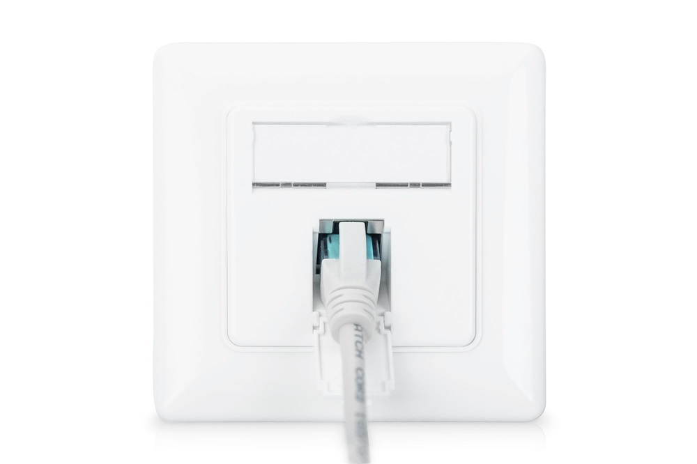 DIGITUS DN-9010/8-1 Cat6A Modulo50 dupla süllyesztett aljzat 1xRJ45 árnyékolt csatlakozóval