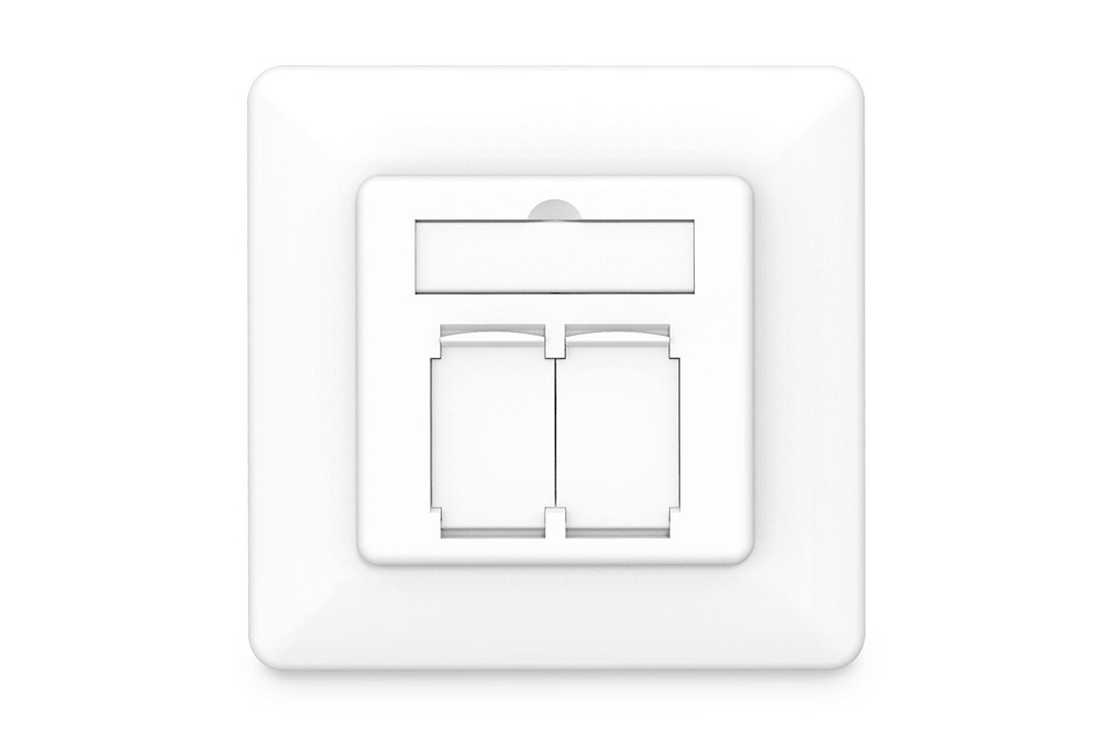 DIGITUS DN-9010/8-2 Cat6A Modulo50 dupla süllyesztett aljzat 2xRJ45 árnyékolt csatlakozóval