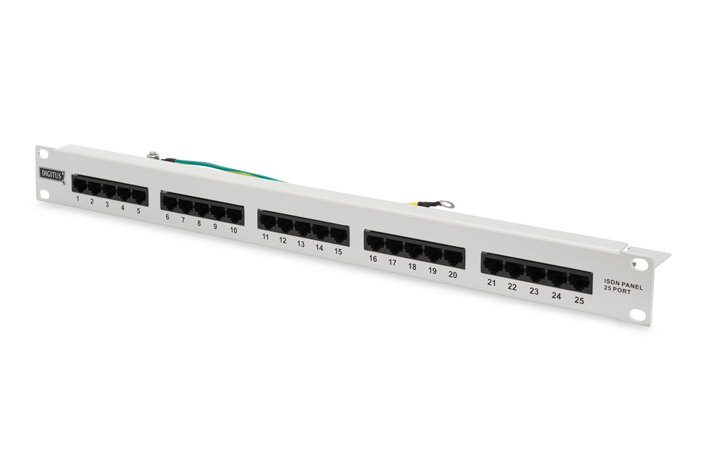 DIGITUS DN-91325-1 25port 19" 1U CAT3 ISDN árnyékolatlan Patch Panel