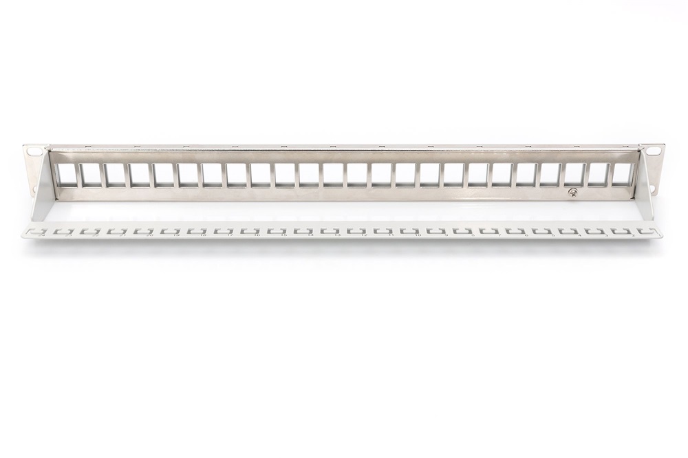 DIGITUS DN-91410-LF 24port 19" 1U  moduláris szürke árnyékolt Patch Panel