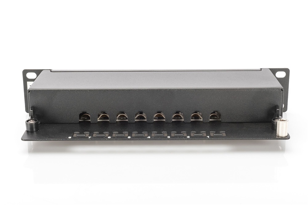 DIGITUS DN-91608S CAT6 8port 10" 1U fekete árnyékolt Patch Panel