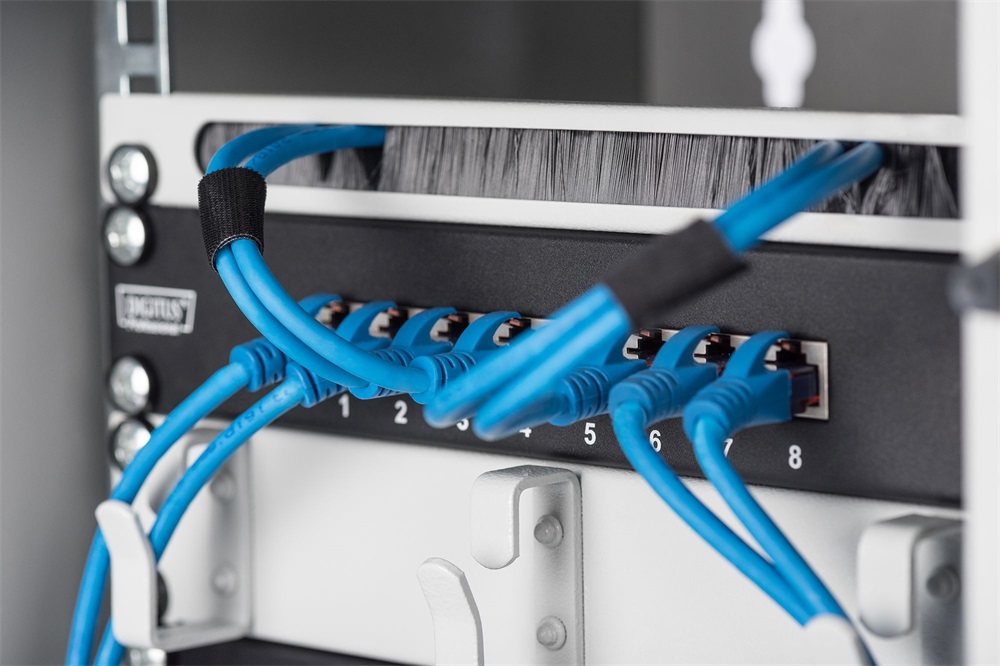 DIGITUS DN-91608S CAT6 8port 10" 1U fekete árnyékolt Patch Panel