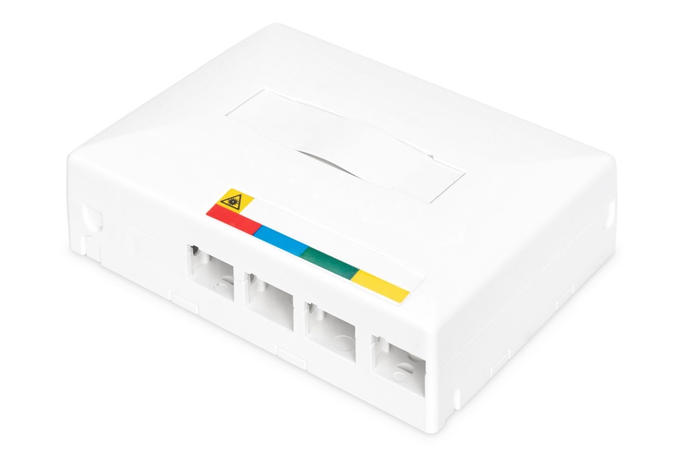 DIGITUS DN-931093 8 szálas 4x SC SX 4x LC DX IP45 DIN/fali optikai FTTX/FTTH üres elosztó doboz